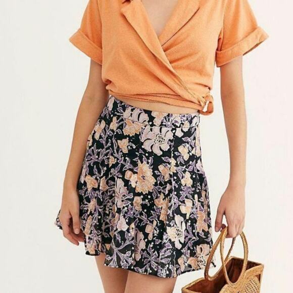 Free People End of the Island Floral Mini Skirt - Picture 1 of 8